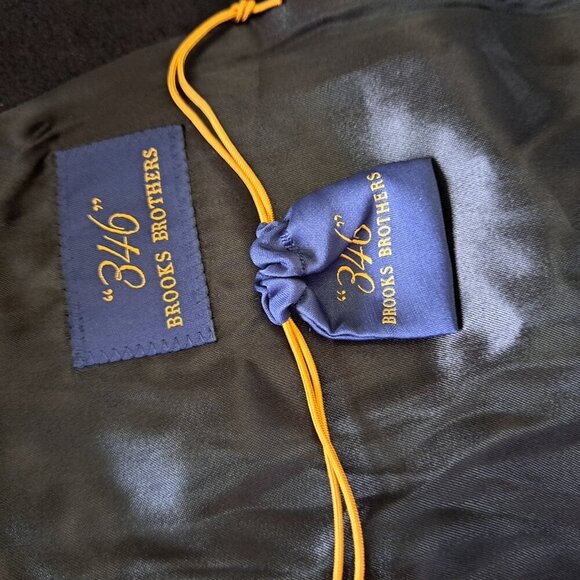 Brooks Brothers 346 Men's Size 46 Long Black Cashmere Wool Blend Luxury Coat... - Picture 3 of 12